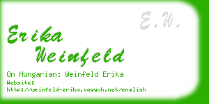erika weinfeld business card